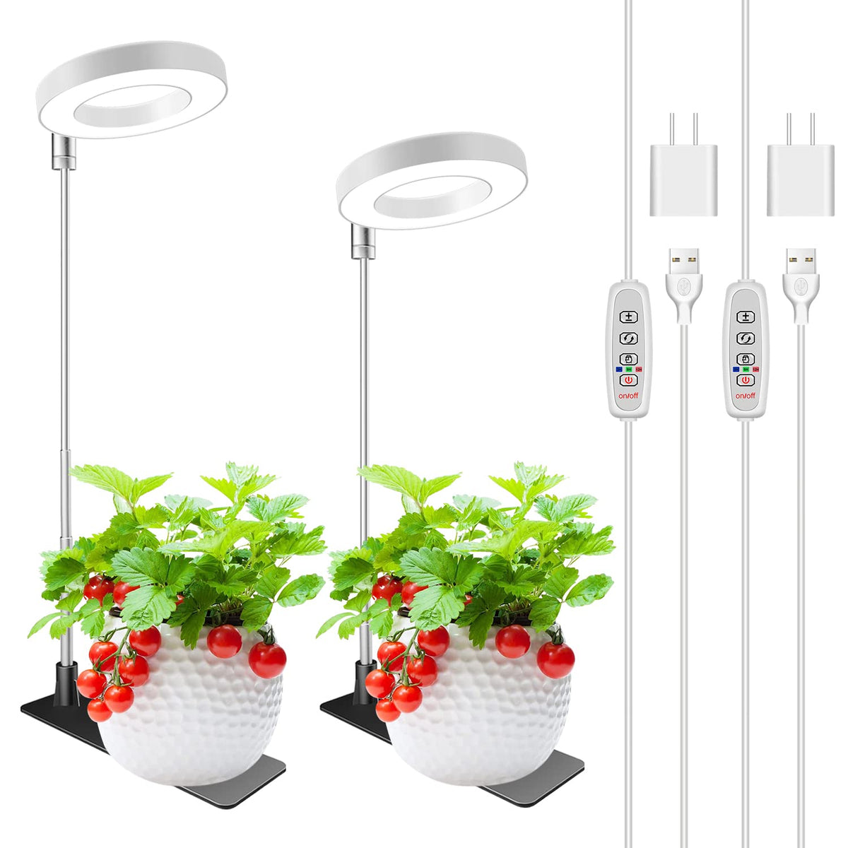 Kullsinss grow lights with detachable base for stable plant setup