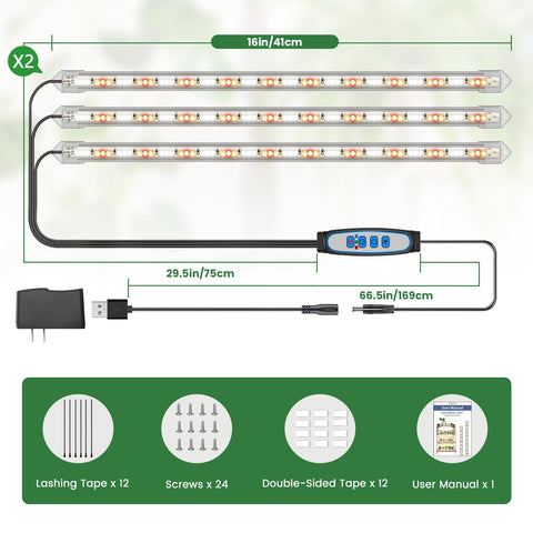 Kullsinss grow light DIY install kit with mounting hardware