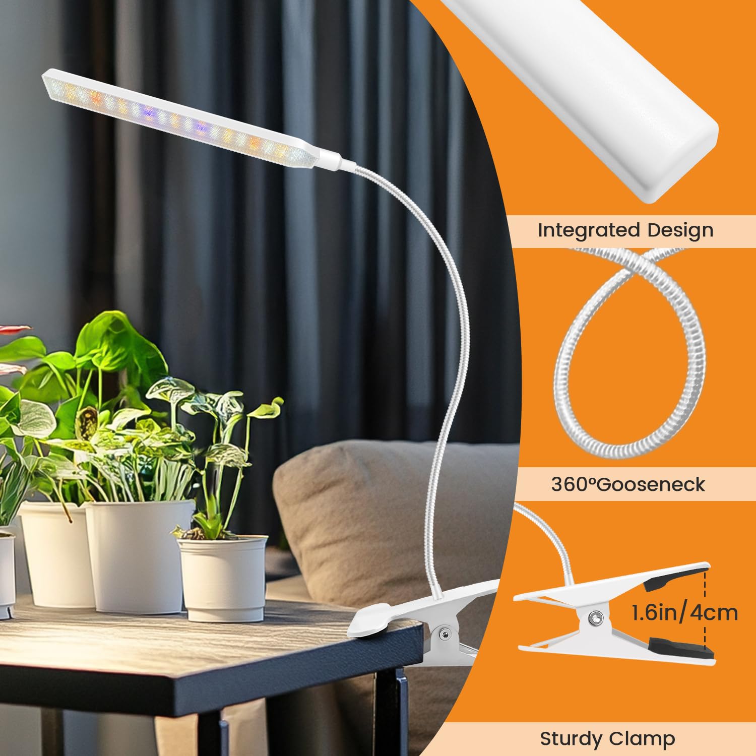 Kullsinss 57-LED full spectrum lights promote healthy plant growth