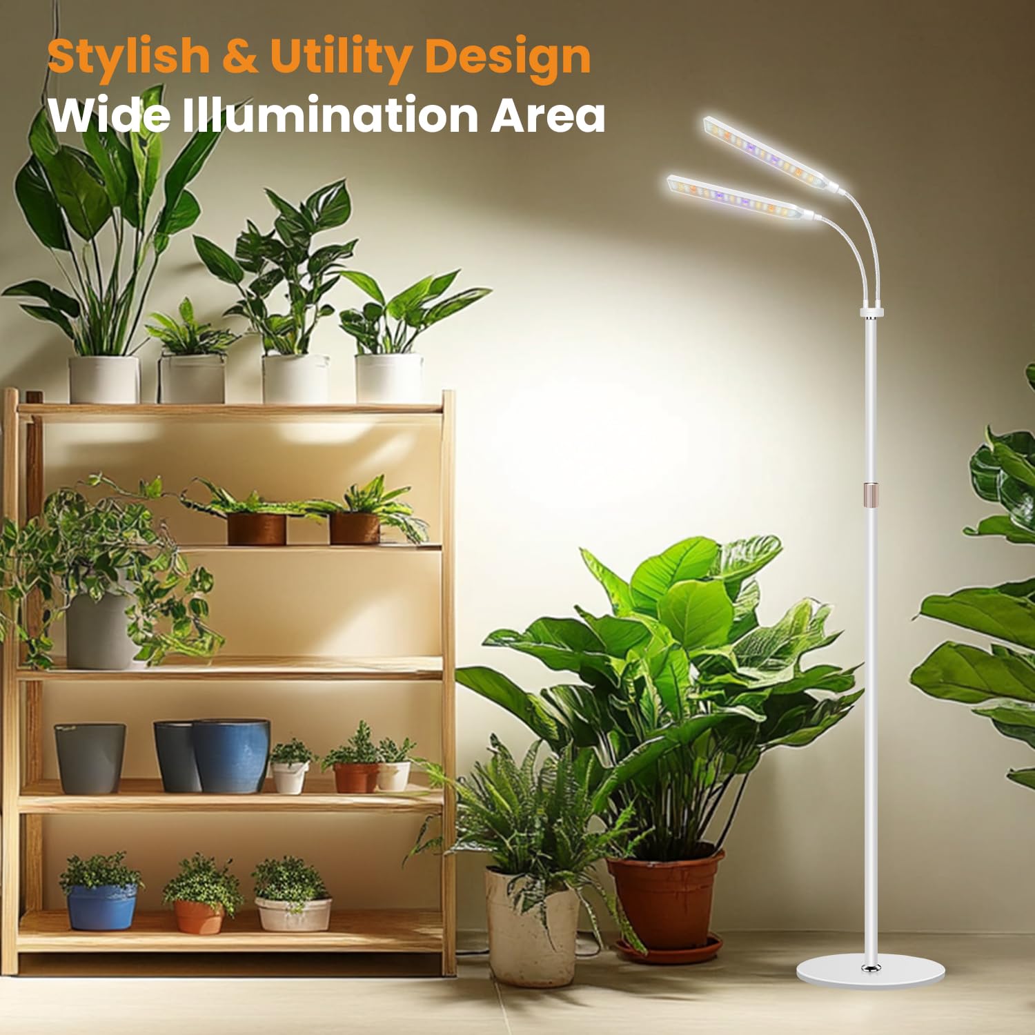 Kullsinss grow light with height adjustable poles for tall indoor plants
