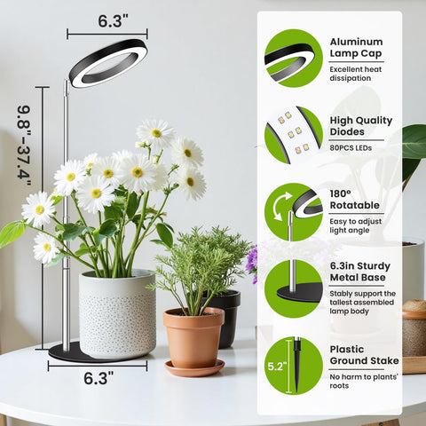 Kullsinss Grow Lights dual mounting options enable desktop or floor use.