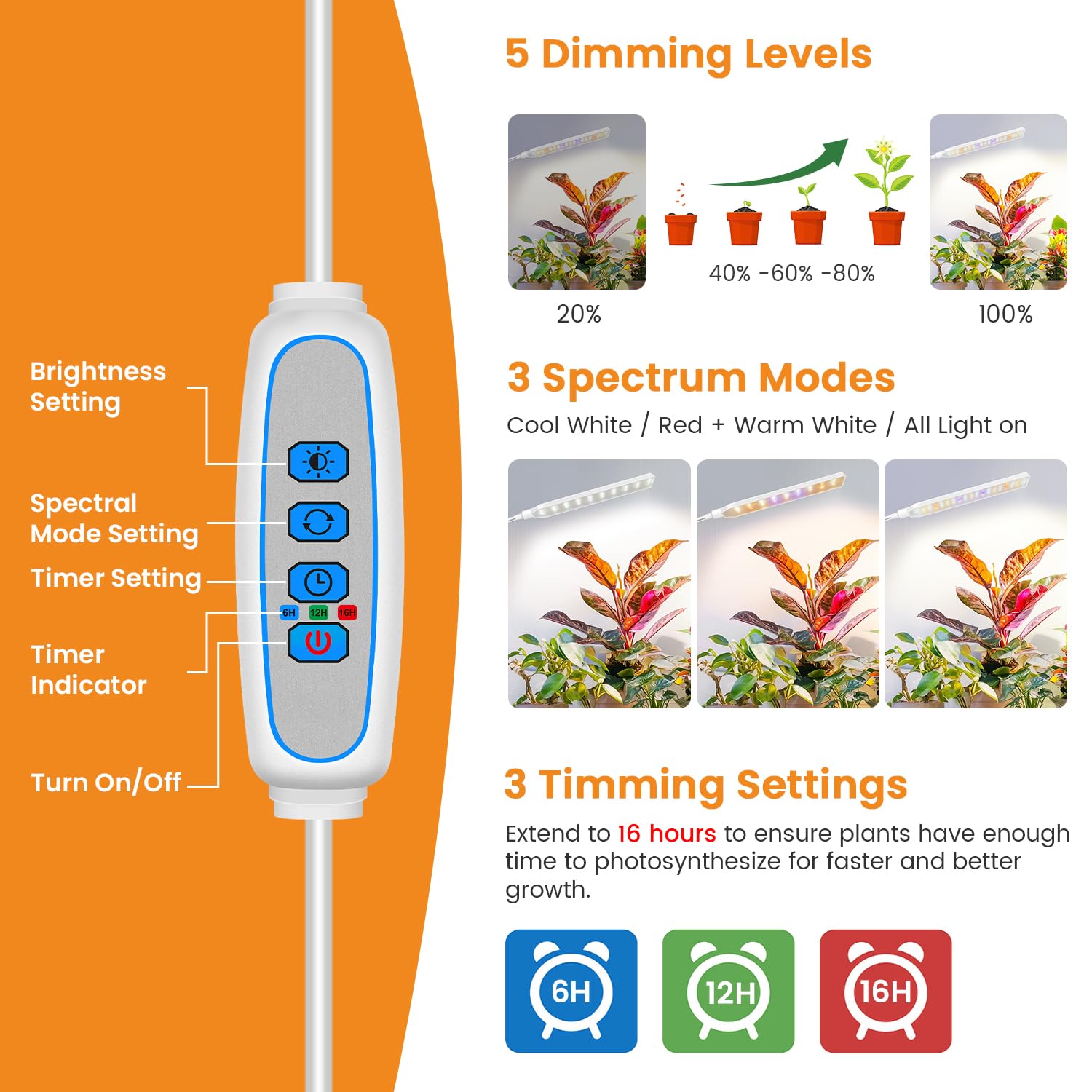 Kullsinss grow lights white tube design blends with home decor