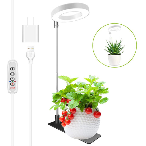 Kullsinss halo grow light with detachable base for stable tabletop placement.