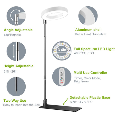 Kullsinss Halo design blends with decor while lighting plants.