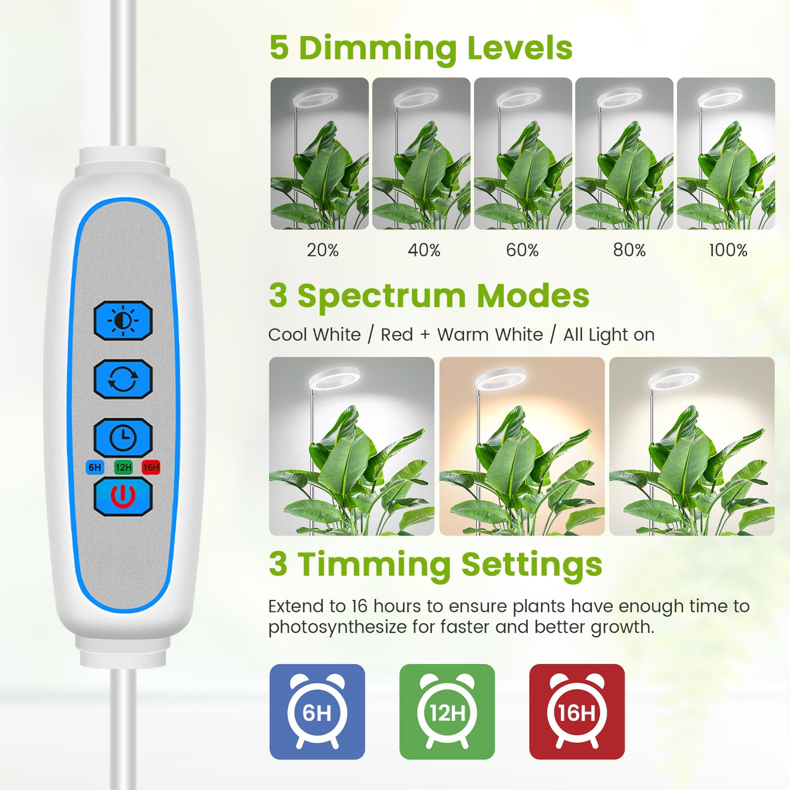 Kullsinss height adjustable lamp from 10 to 65 inches for tall plants