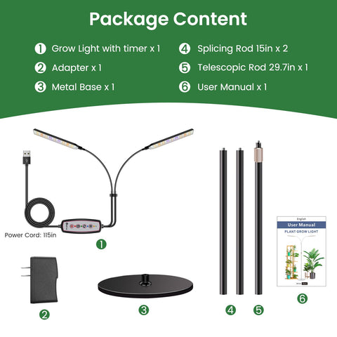 Kullsinss height-adjustable poles extend the light to tall indoor plants