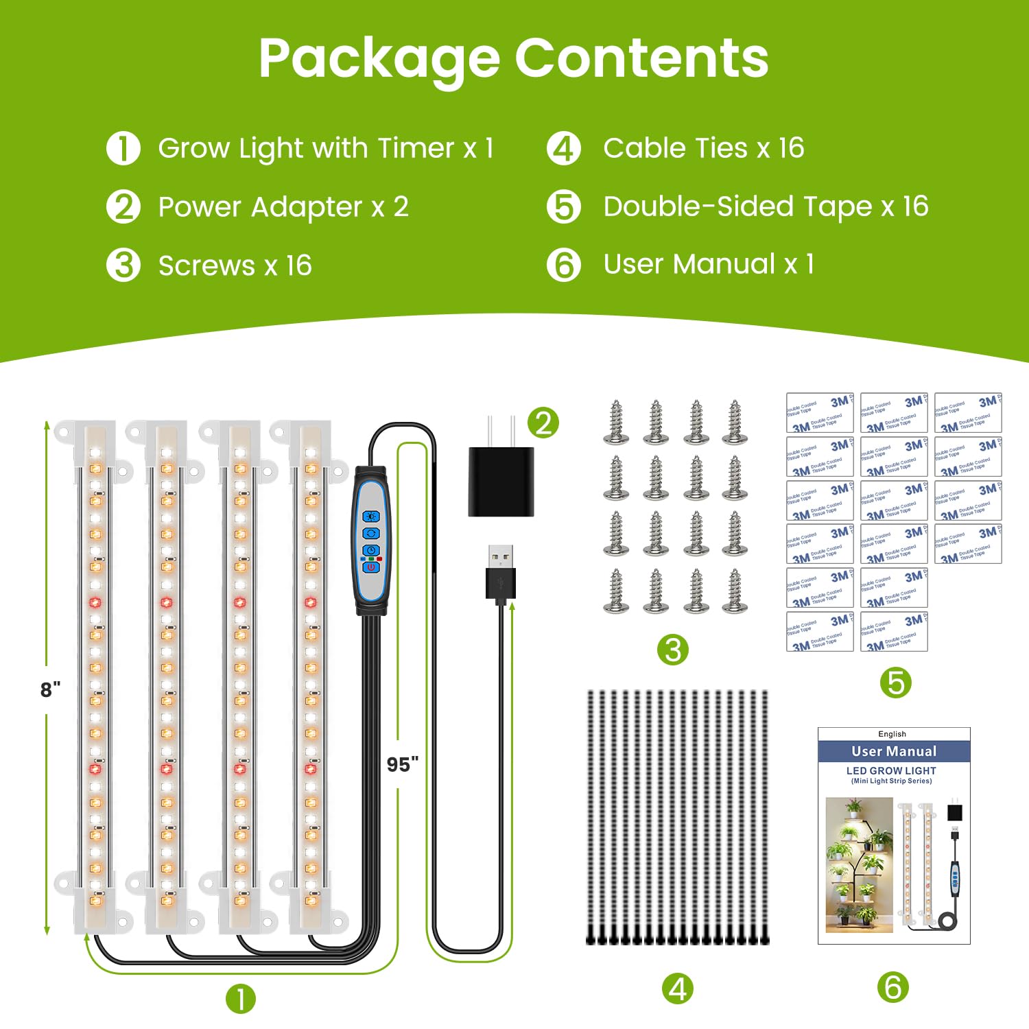 Kullsinss ideal lighting for seedlings herbs and low-light plants on shelves