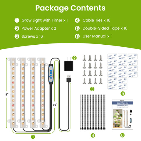 Kullsinss ideal lighting for seedlings herbs and low-light plants on shelves