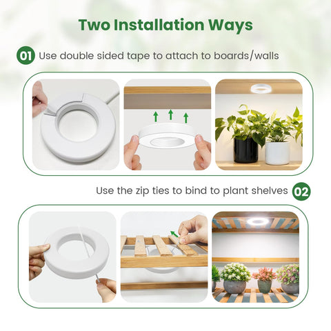Kullsinss easy installation with zip ties and double-sided tape.