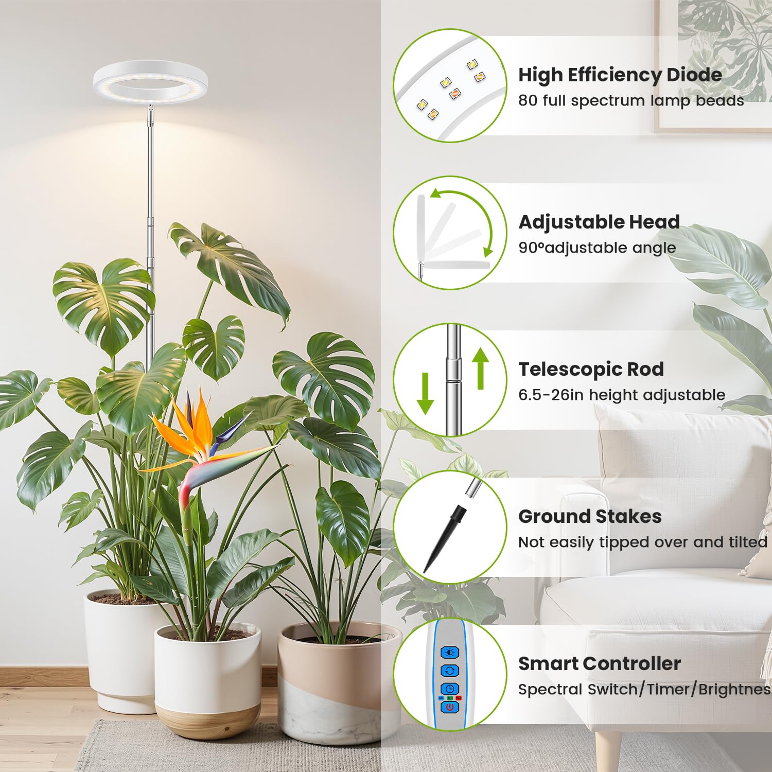 Kullsinss safe heat dissipation protects plant health during use.