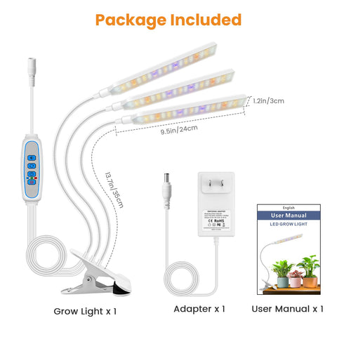 Kullsinss White Grow Light in use on a desk for indoor plants