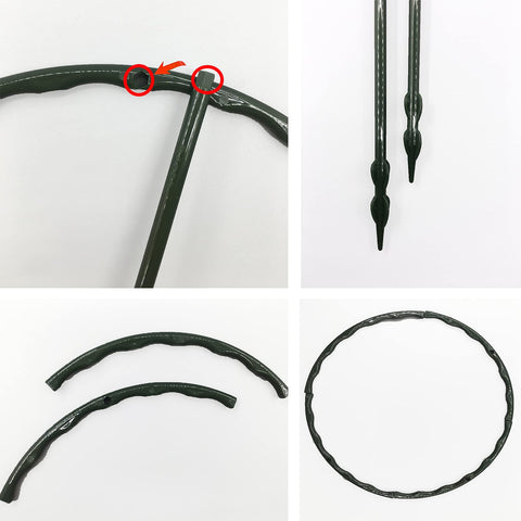 Kulusion ABS plastic plant stake in green blends with foliage for subtle support.