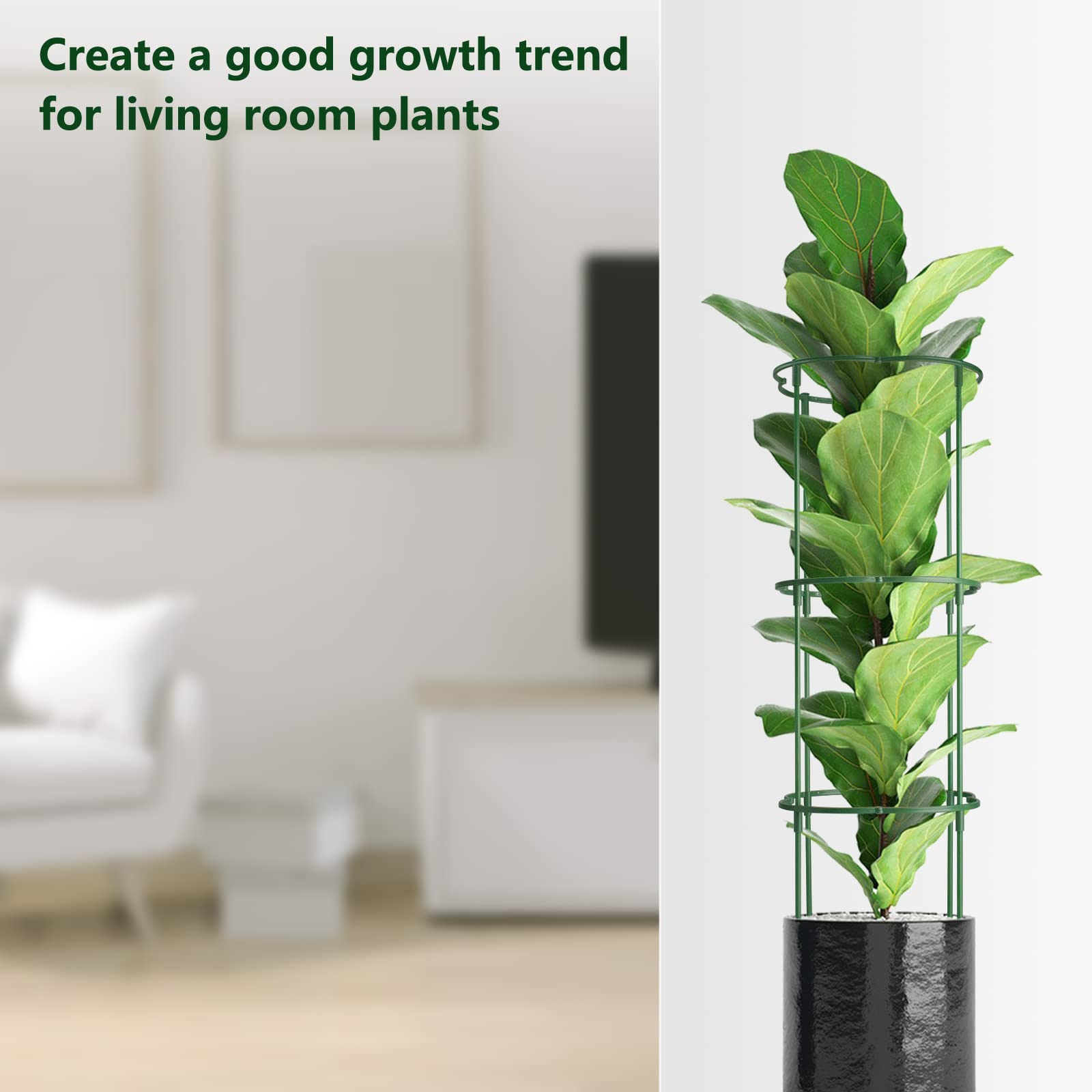 The kulusion green smooth appearance blends with plants for natural garden aesthetics.