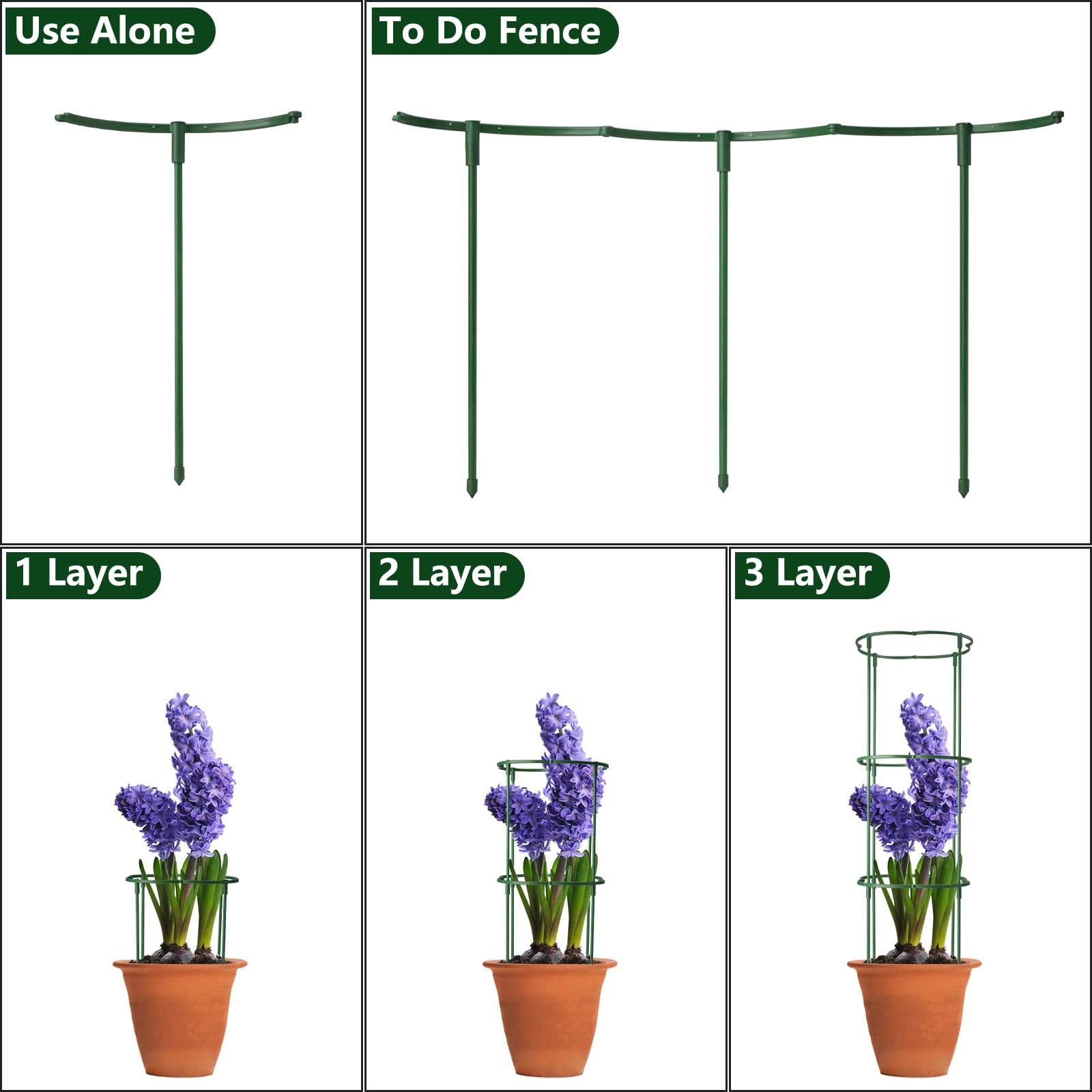 The kulusion half-round stake installation is quick, guiding stems with a clean, discreet arc.