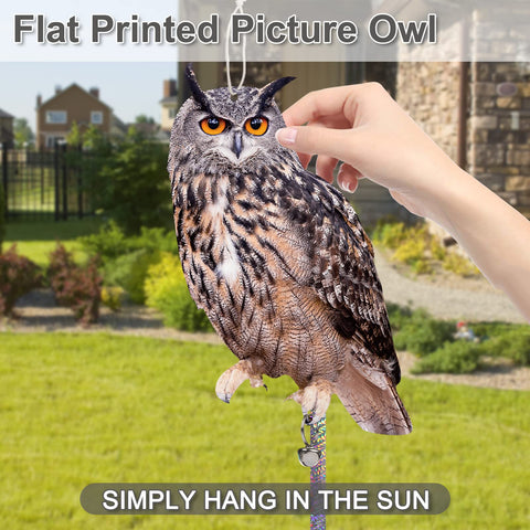 Kungfu Mall owl kit includes rope, tape, and bells for easy hanging.