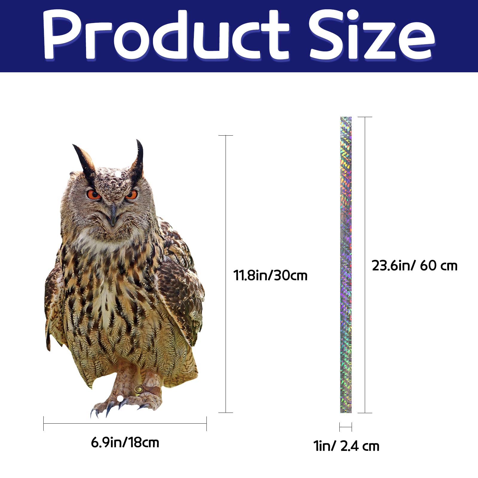 Kungfu Mall patio window owl decor adds charm and deterrence.