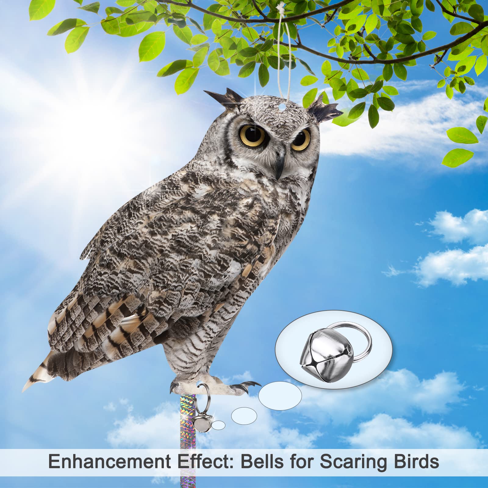 Kungfu Mall PP material owl offers durable, weather-resistant outdoor use.