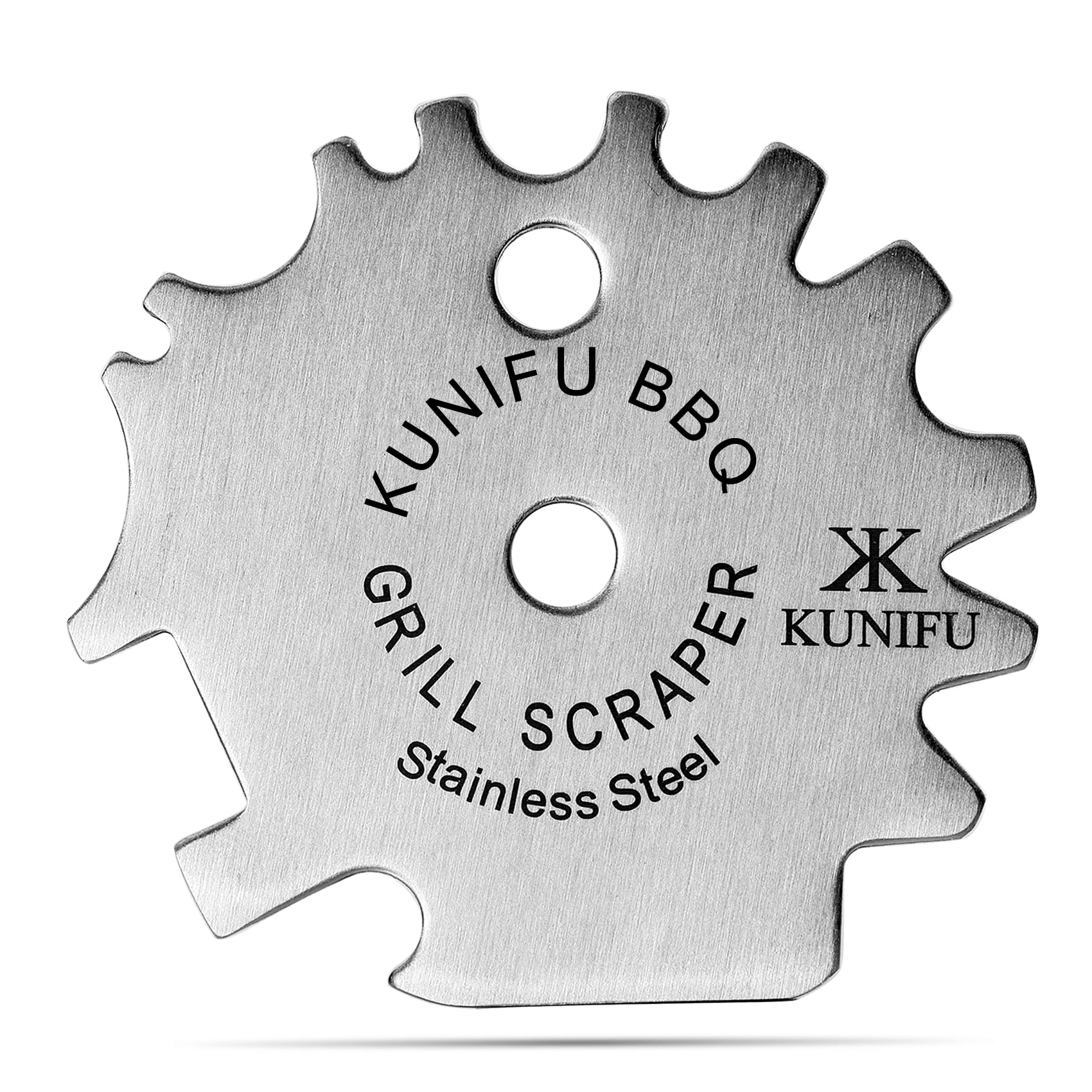 KUNIFU bristle-free grill scraper for safe, thorough cleaning of grill grates