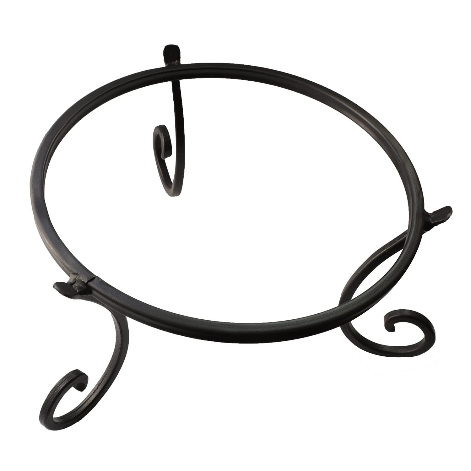 Powder-coated black finish on Kunjocy stand resists rust for garden use