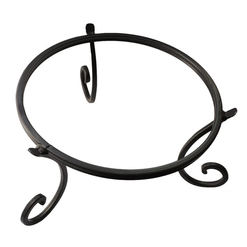 Powder-coated black finish on Kunjocy stand resists rust for garden use