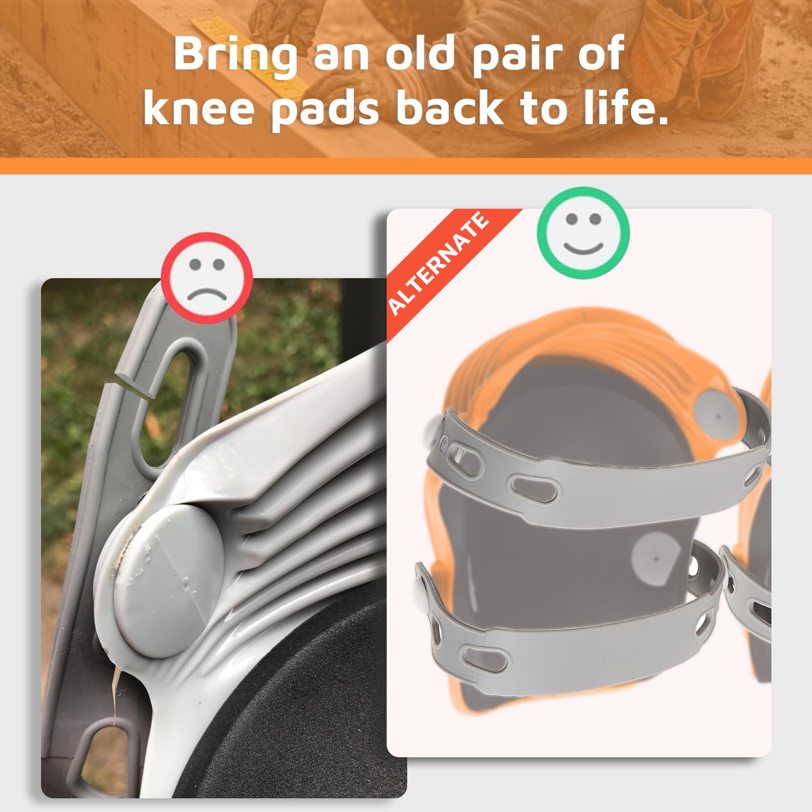 KUNN durable straps for knee pads with bumpy design.