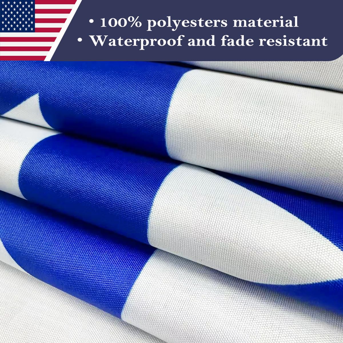 KUOKIP Israel flag white starter tape simplifies mounting and setup.