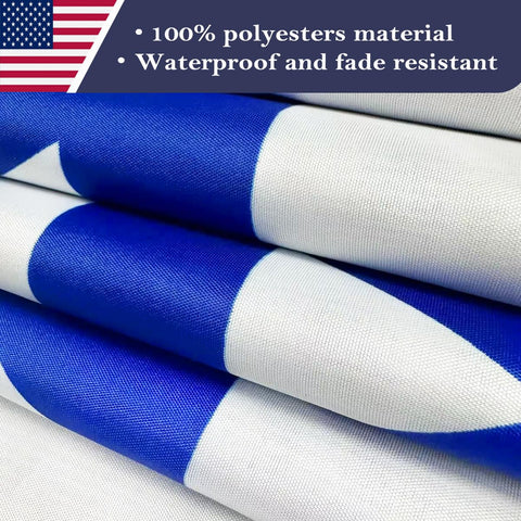 KUOKIP Israel flag white starter tape simplifies mounting and setup.