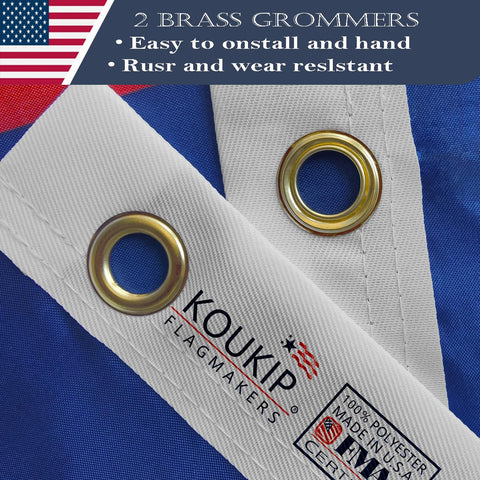 KUOKIP pressed corner design strengthens the flag for longer use.