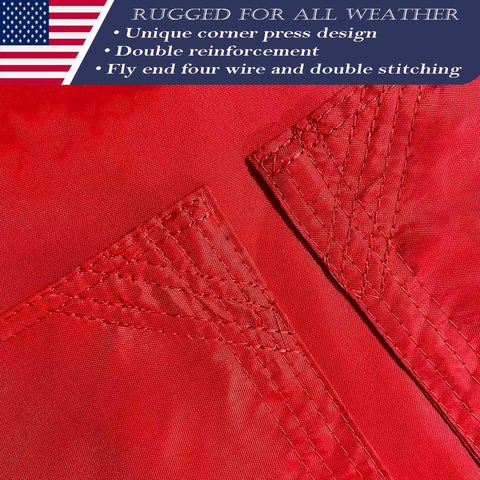 KUOKIP USMC flag pressed corner stitching close-up durability