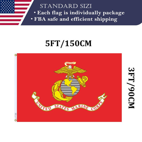 KUOKIP USMC flag gift-ready presentation for home or office display