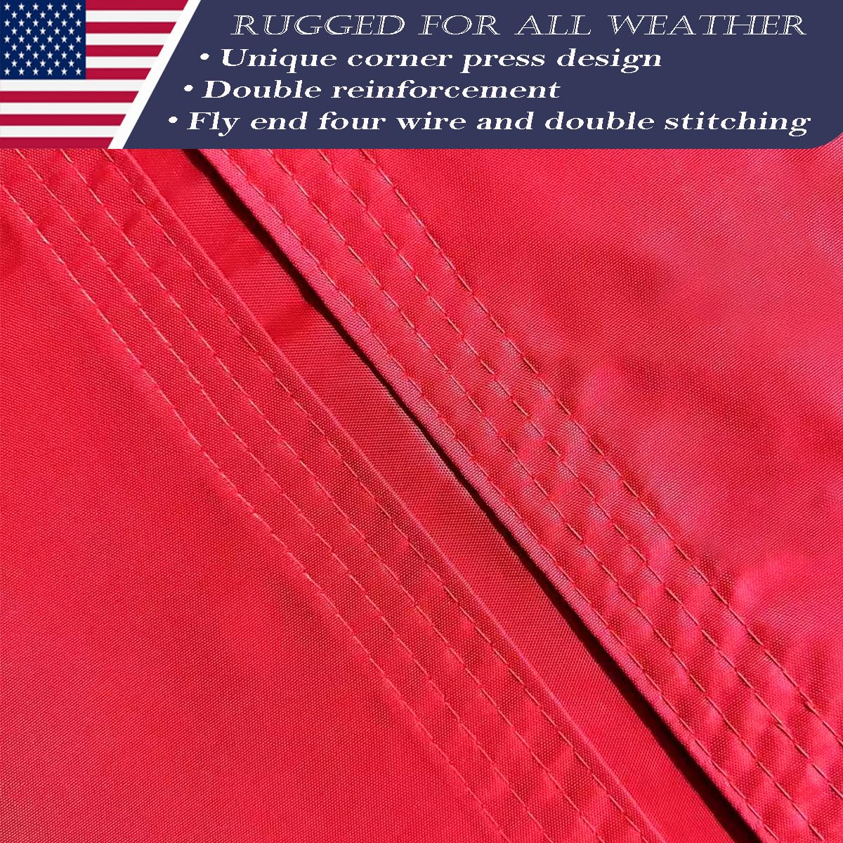 Weather-resistant nylon material in KUOKIP USMC flag for secure use