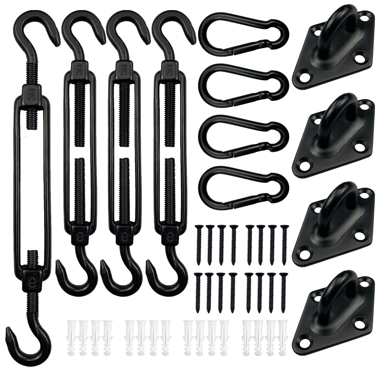 KUPAO shade sail hardware 6in assembly demonstrates sturdy connection points for durable shade setups.