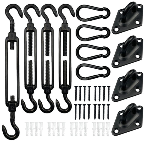 KUPAO shade sail hardware 6in assembly demonstrates sturdy connection points for durable shade setups.