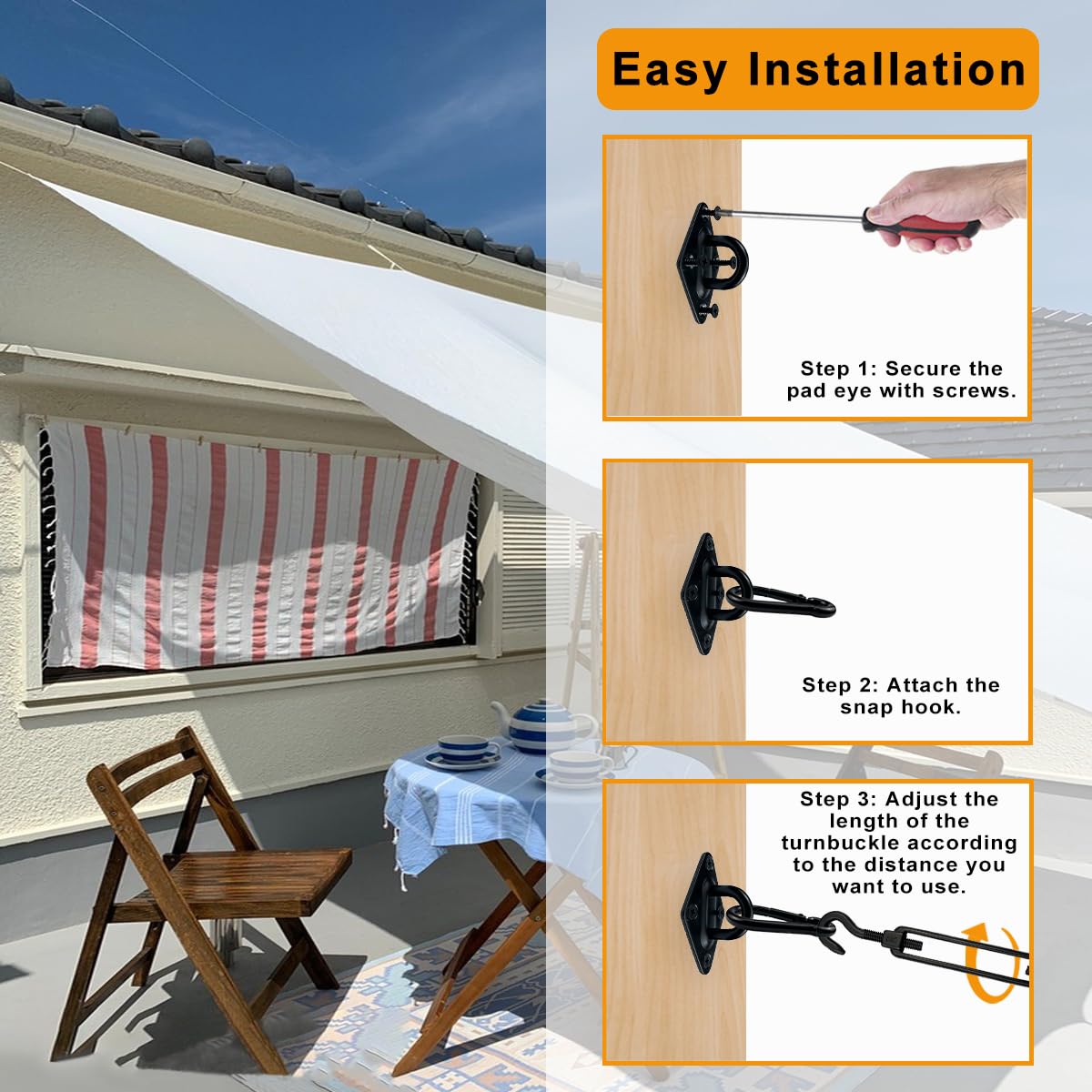 KUPAO 304 stainless steel rust-proof construction underlines long-lasting outdoor performance.