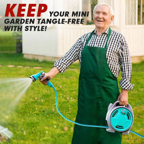 KURTEP compact hose reel design ready for portable outdoor use and storage.