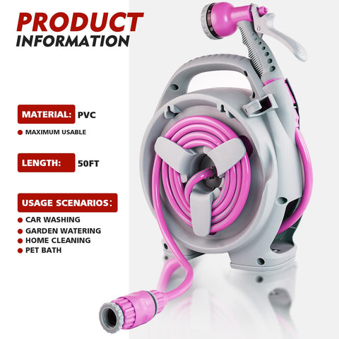 KURTEP durable PVC hose reel built to withstand outdoor conditions.