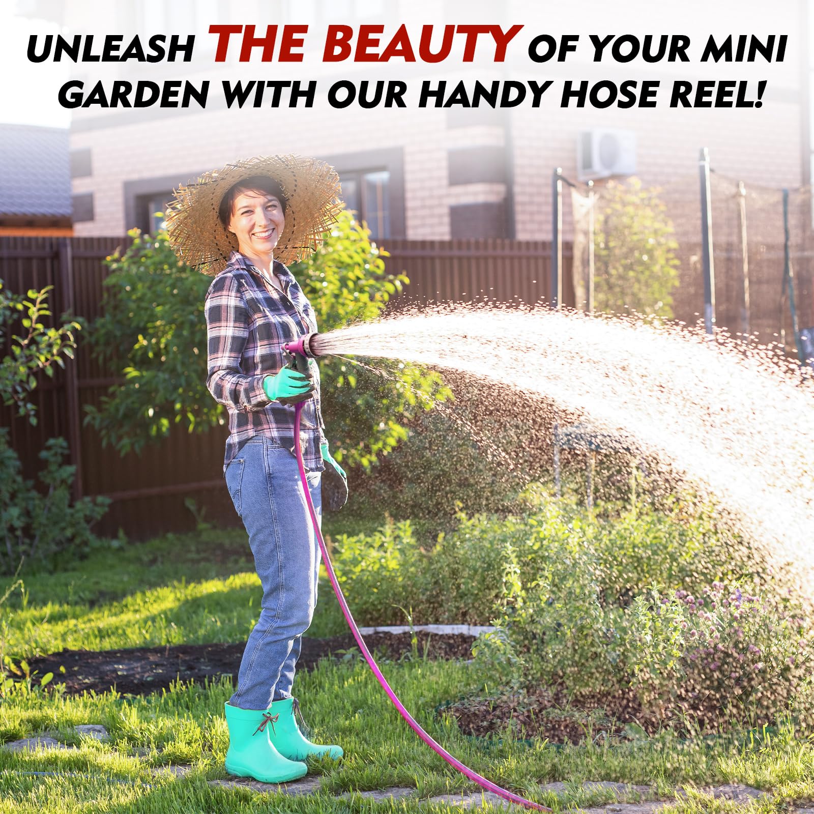 KURTEP portable water reel ideal for watering and car care on the go.
