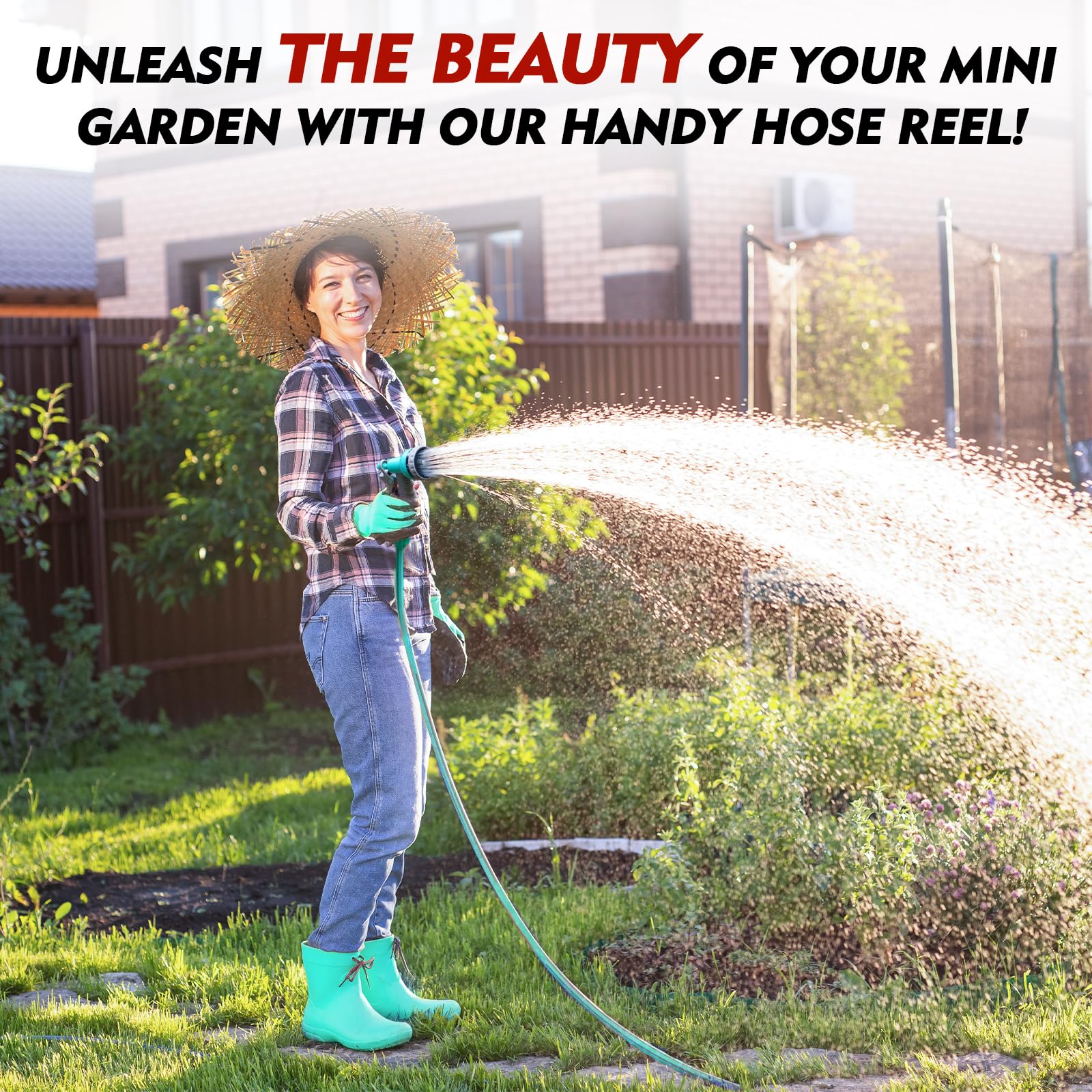 KURTEP hose reel nozzle with six spray patterns for versatile outdoor tasks.