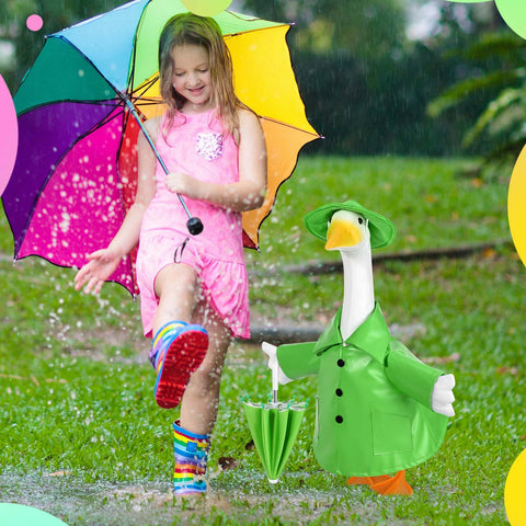 Kuscul outdoor garden geese decor enhances curb appeal.