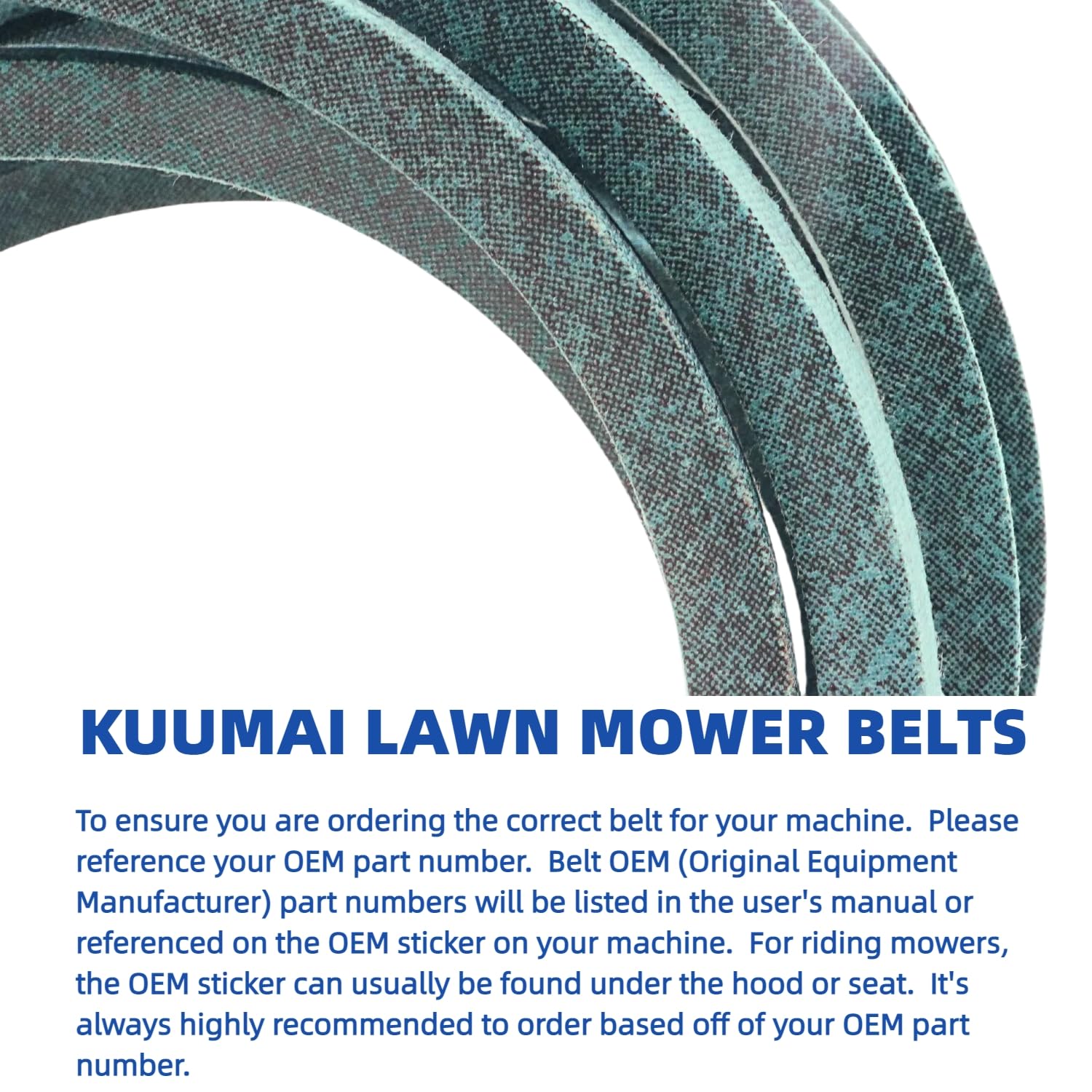 Kuumai easy-installation closeup demonstrates simple belt swap steps