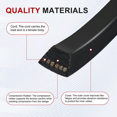Kuupo 144959 belt for LT1000-LT3000 decks, cross-compatible with multiple models