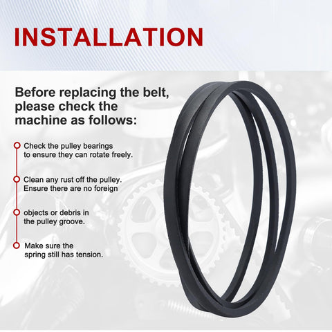 Kuupo 144959 belt on YT150-YT180 decks, dependable belt replacement option