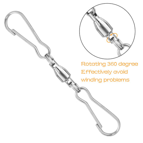 KUUQA 360-degree rotation swivel hook enabling smooth wind spinner motion