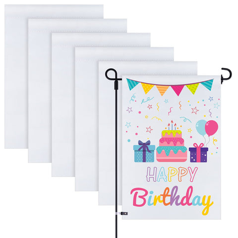 KUUQA blank garden flags 6-pack for DIY crafts and seasonal displays