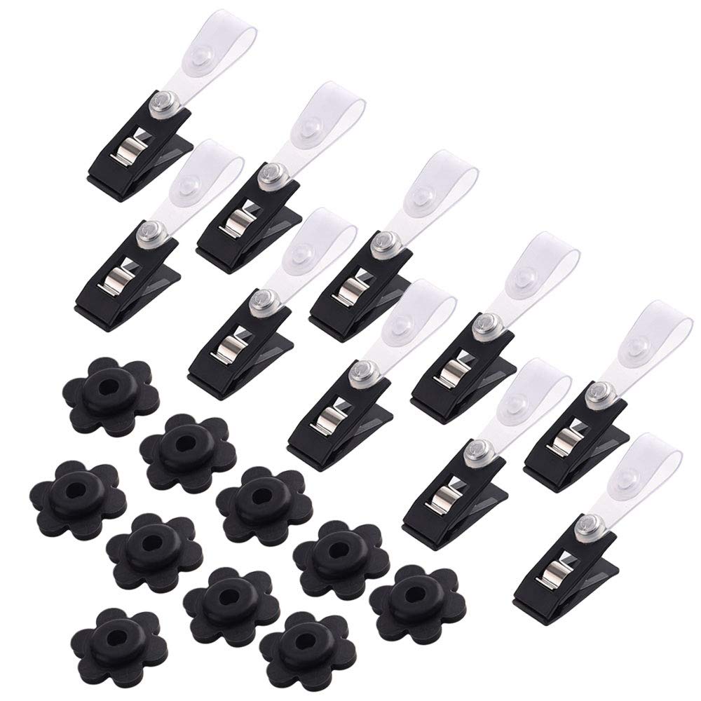 KUUQA rubber stopper on flag pole secures garden flag in wind