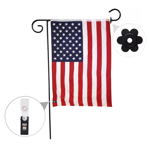 KUUQA plastic flag clip on pole keeps flag taut and steady