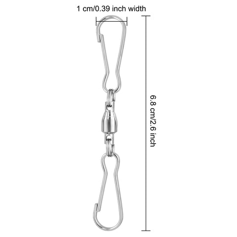KUUQA stainless steel swivel hook close-up showing rustproof durability