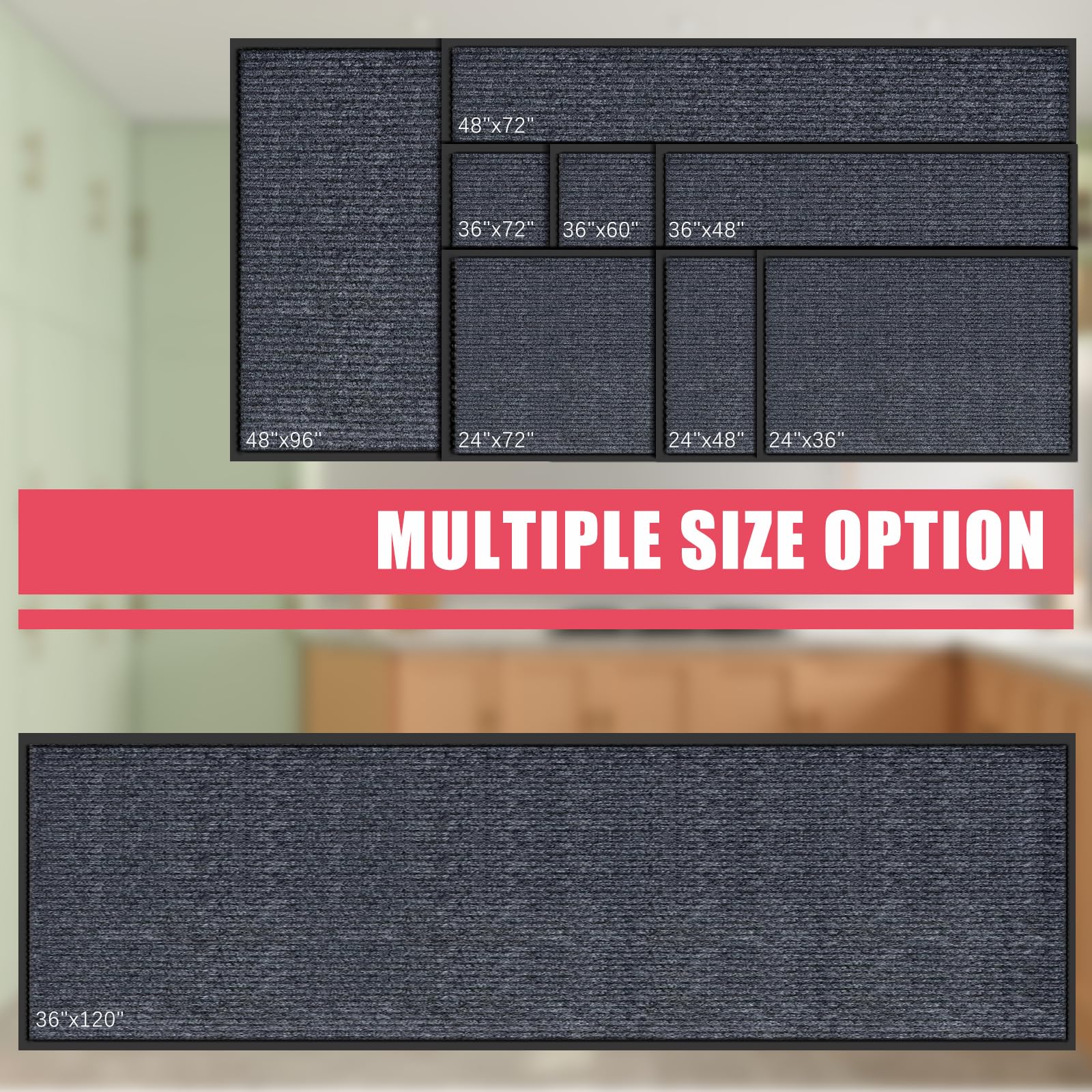 Kuyal commercial-grade mat handles high-traffic entrances with durability.