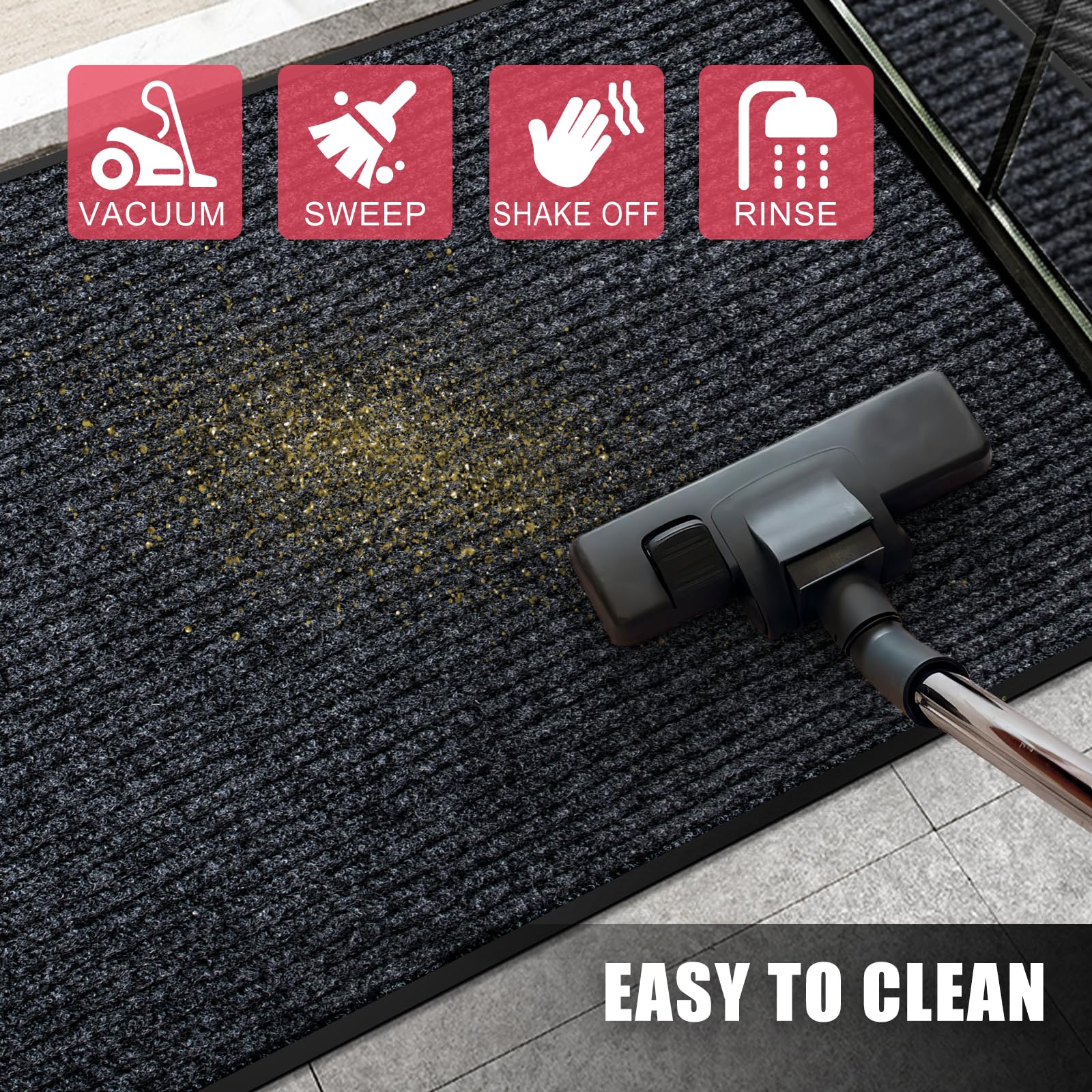 Kuyal front door mat designed for commercial, heavy-duty durability in busy entrances.