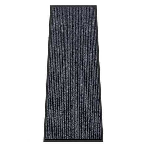 Kuyal front door mat with dust-trap grooves keeps entry floors clean.